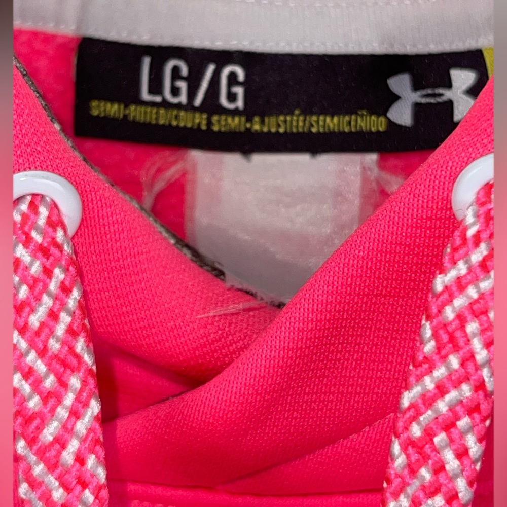 Under Armor Coldgear pink & camo hoodie. Size large GUC-see photos - Picture 7 of 11